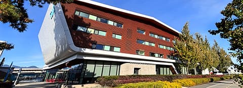 Exterior shot of The Centre for Digital Media building in Vancouver