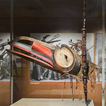 Artwork at "Nuxalk Strong" exhibit at MOA