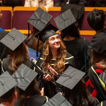 Graduates at the UBC graduation ceremony.