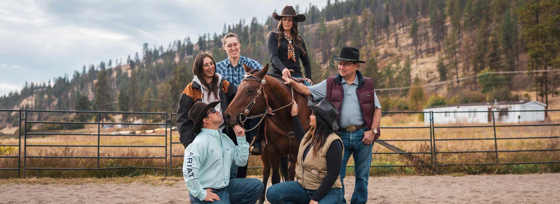 nk&rsquo;lxwcin Chad Eneas, Syilx Traditional Ecological Knowledge (TEK) coordinator with En&rsquo;owkin Centre; Odessa Clough, OKIB Youth Council, Dr. Roisin Seifert, UBC OSE; Devyn McMillan, President of Rewild Ranch and OWHS; Dr Bill Cohen, UBC OSE; Verlynn Mariano, Vice-president OWHS.