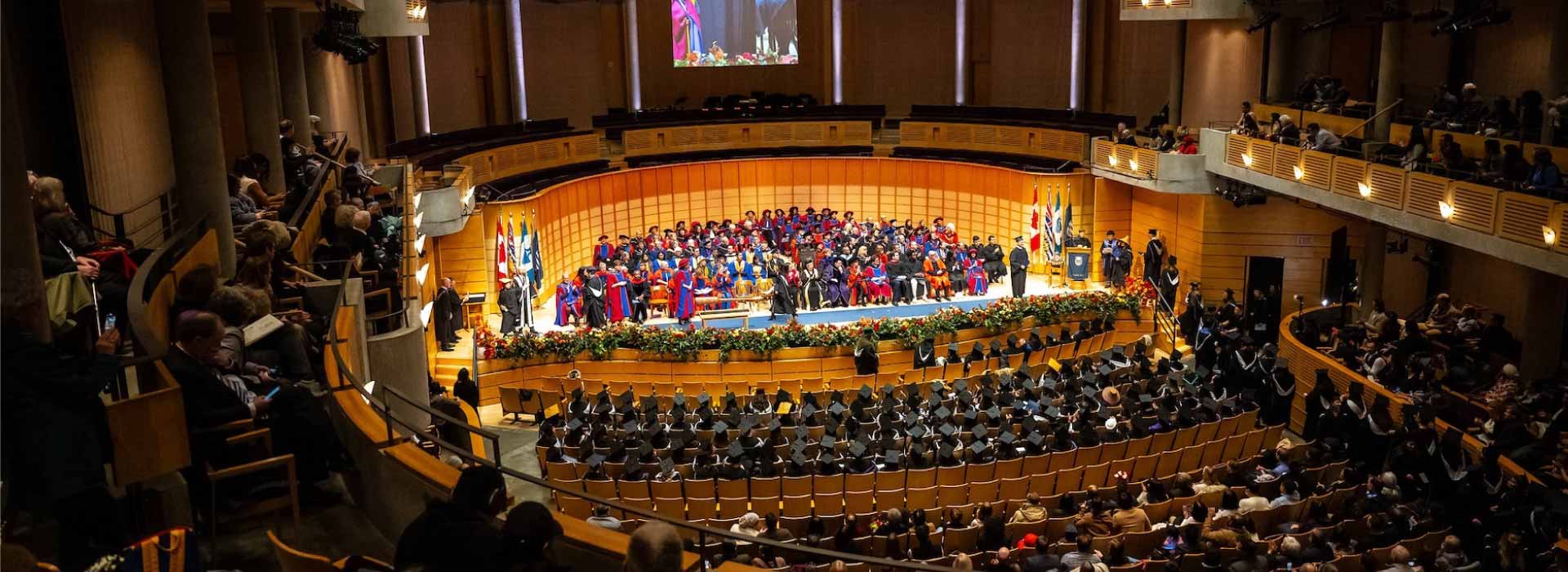 Graduation ceremony at the Chan Centre for the Performing Arts.