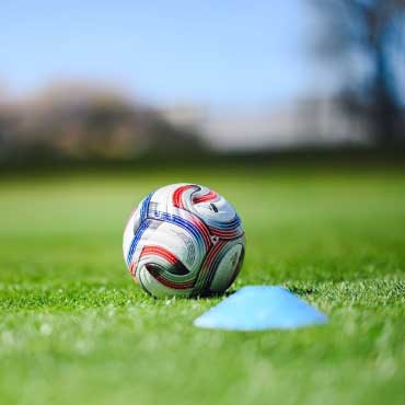 Soccer ball on the field.