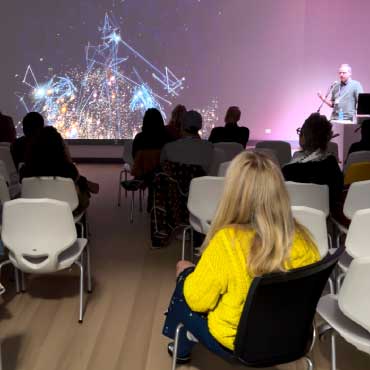 John Desnoyers Stewart presents Speculative Futures: Machines, Space, and Temporal Imagination during the 2025 SCI_ART Symposium at UBC Okanagan.